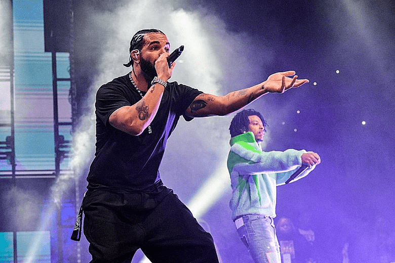 Drake performing